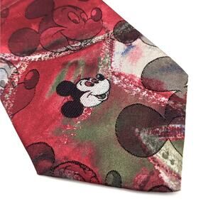 Vintage Cervantes Mickey Mouse Tie Silk Blend Abstract Disneyana Made in USA